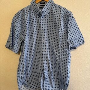 Tommy Hilfiger Blue Circle Pattern Shirt ($10 WHEN ADDED TO A BUNDLE OF 3)
